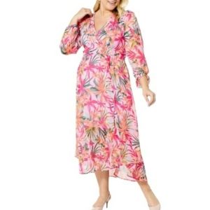 Jessica Simpson V-neck Pullover Chiffon Dress